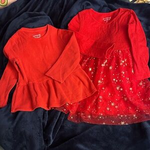 Red Long Sleeve Dresses for Kids